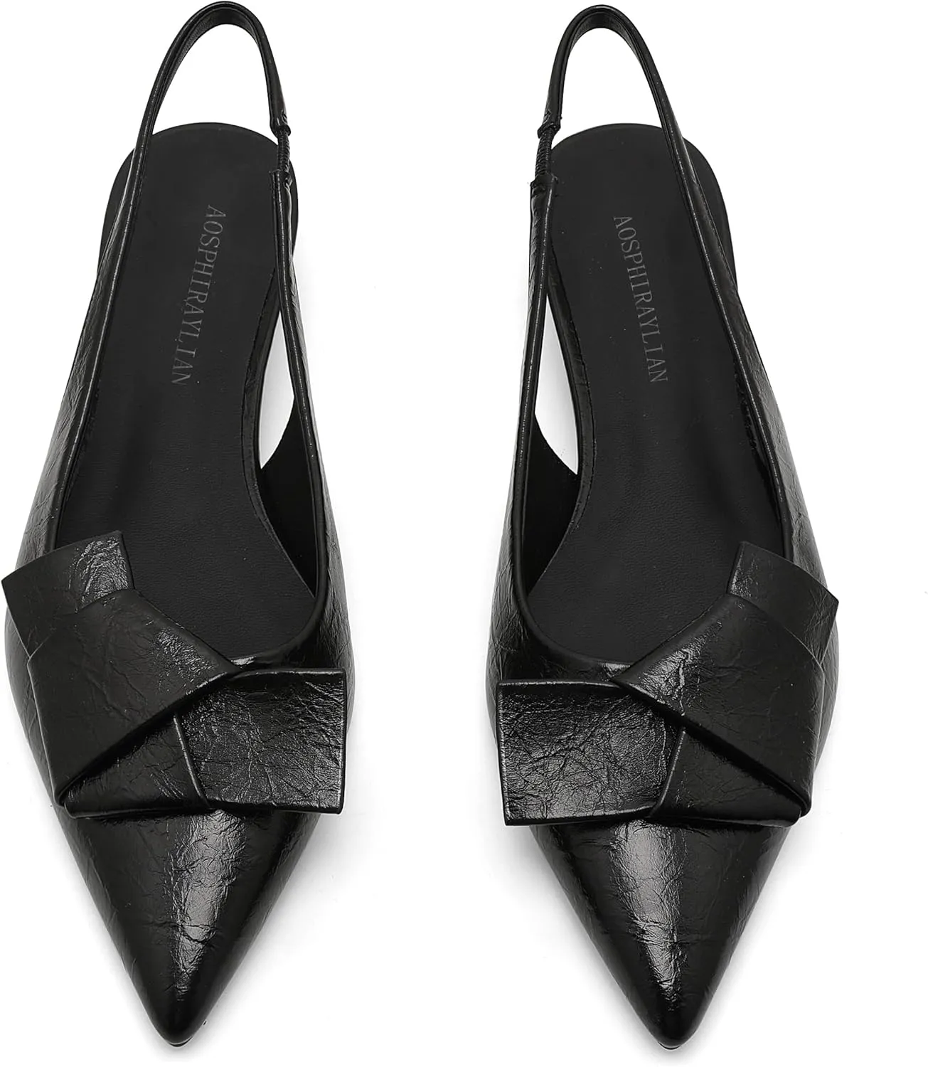 AOSPHIRAYLIAN Kitten Heels for Women Sandals Black Heels Women's Pumps Low Heel Dress Shoes for Women Wedding Slingback Heels Pointed Toe Heels