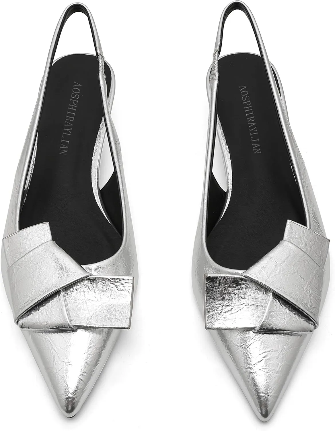 AOSPHIRAYLIAN Kitten Heels for Women Sandals Black Heels Women's Pumps Low Heel Dress Shoes for Women Wedding Slingback Heels Pointed Toe Heels