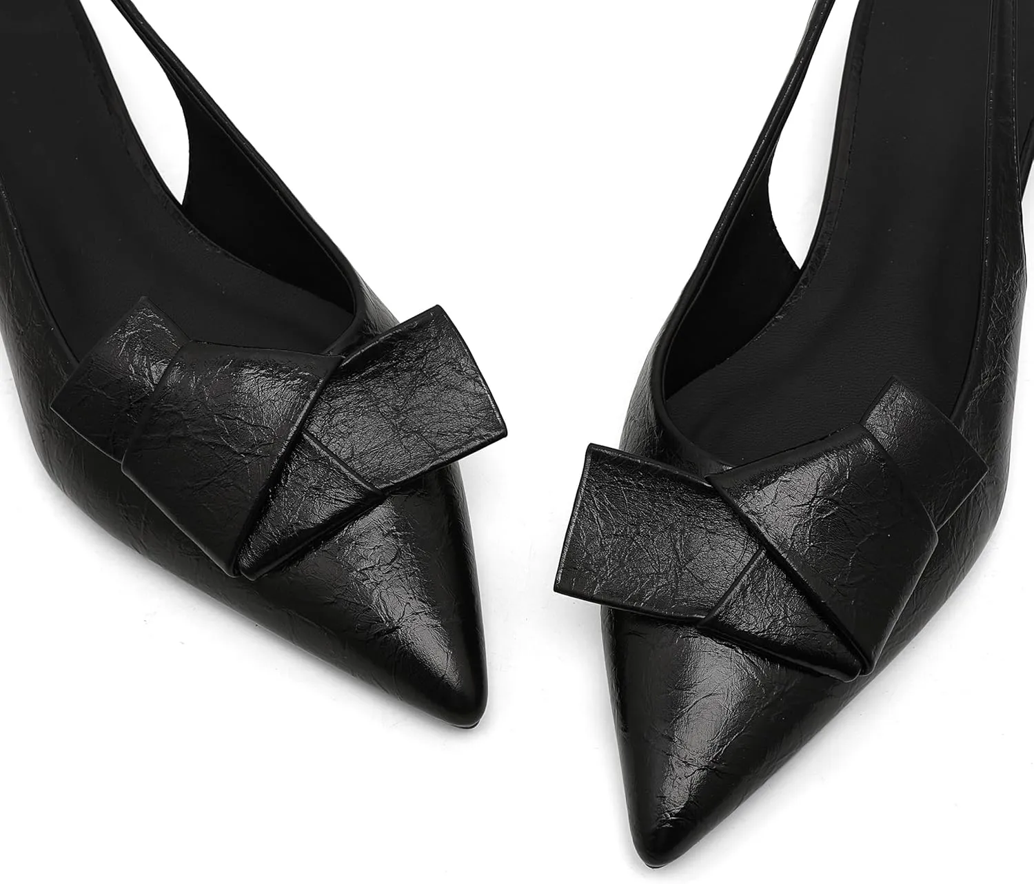 AOSPHIRAYLIAN Kitten Heels for Women Sandals Black Heels Women's Pumps Low Heel Dress Shoes for Women Wedding Slingback Heels Pointed Toe Heels