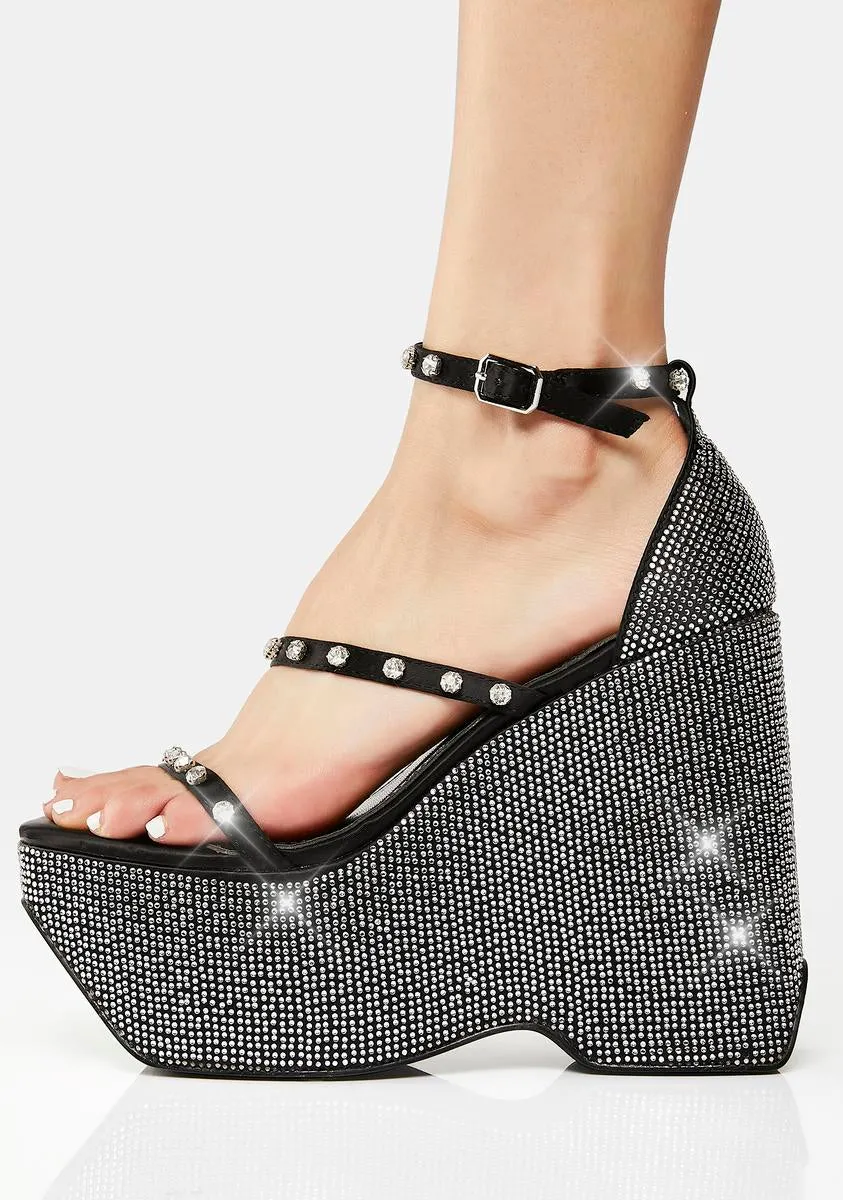 Black Lizzy Wedge Heels