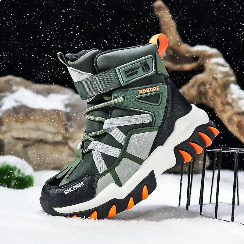 Boys Stylish Winter Long Warm Snow Boots