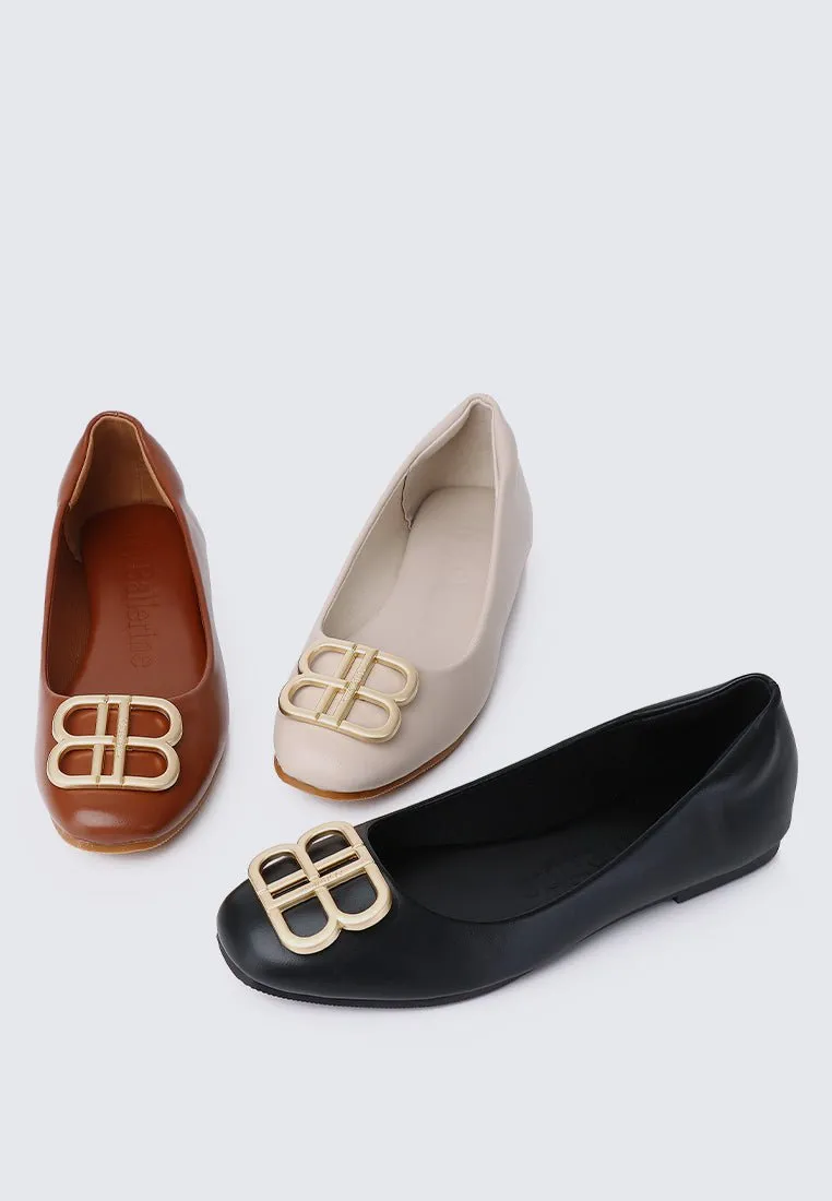 Brenda Comfy Ballerina In Taupe