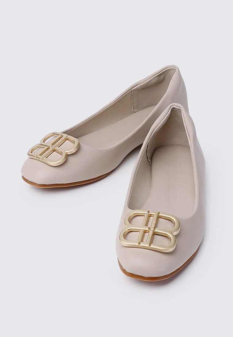 Brenda Comfy Ballerina In Taupe