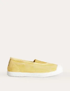 Canvas Plimsolls-Yellow