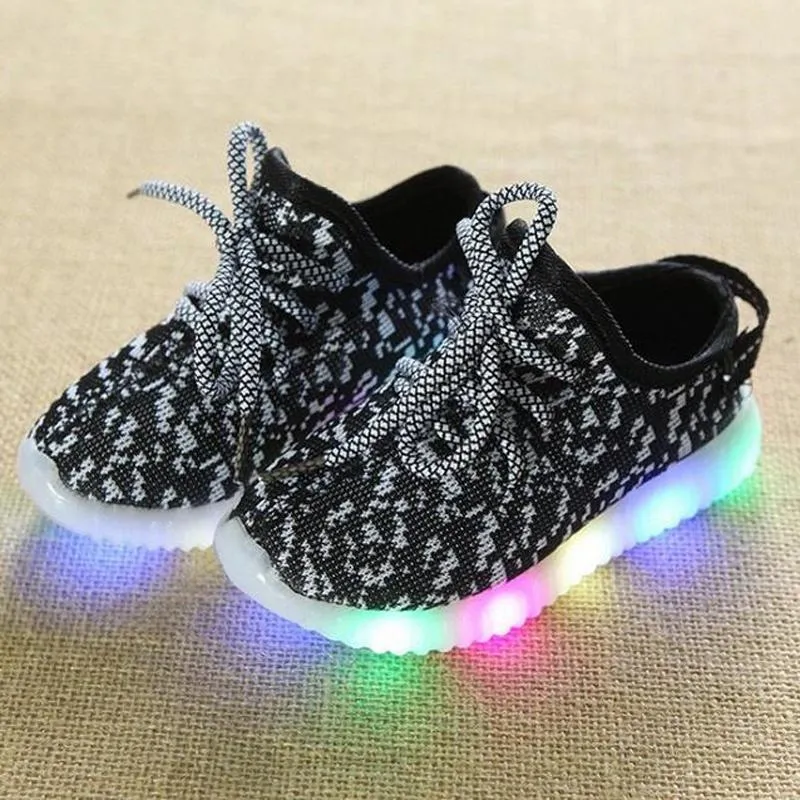 Comfy Lace-up LED Sneaker for Kids