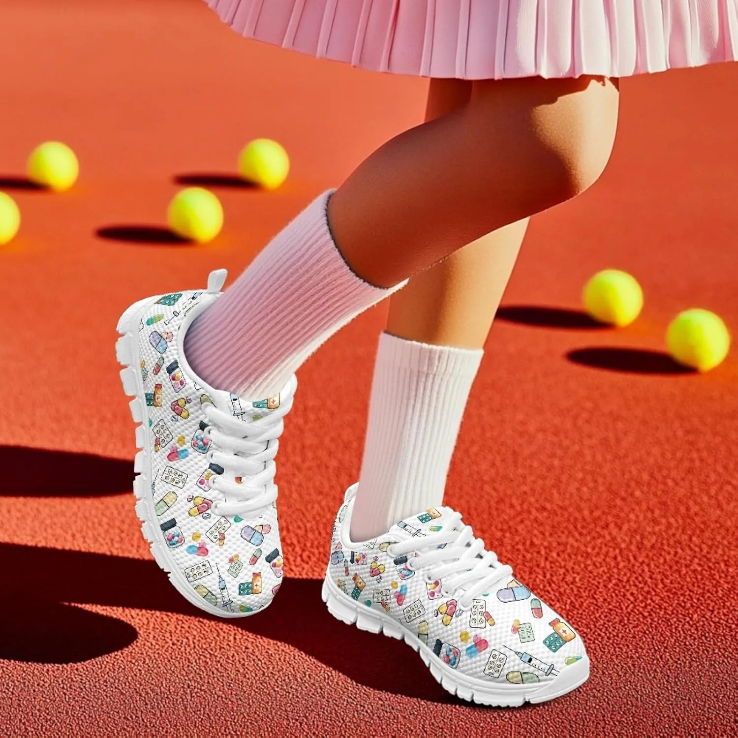 Cumagical Kids Shoes Breathable Sneakers for Boys Girls Night Running Safety