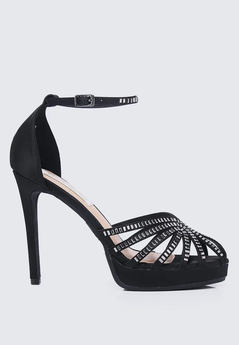 Dulce Comfy Heels In Black