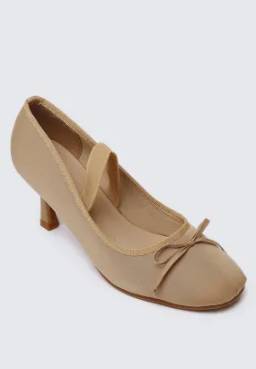 Eleanor Comfy Heels In Nude
