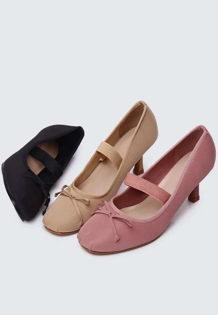 Eleanor Comfy Heels In Nude