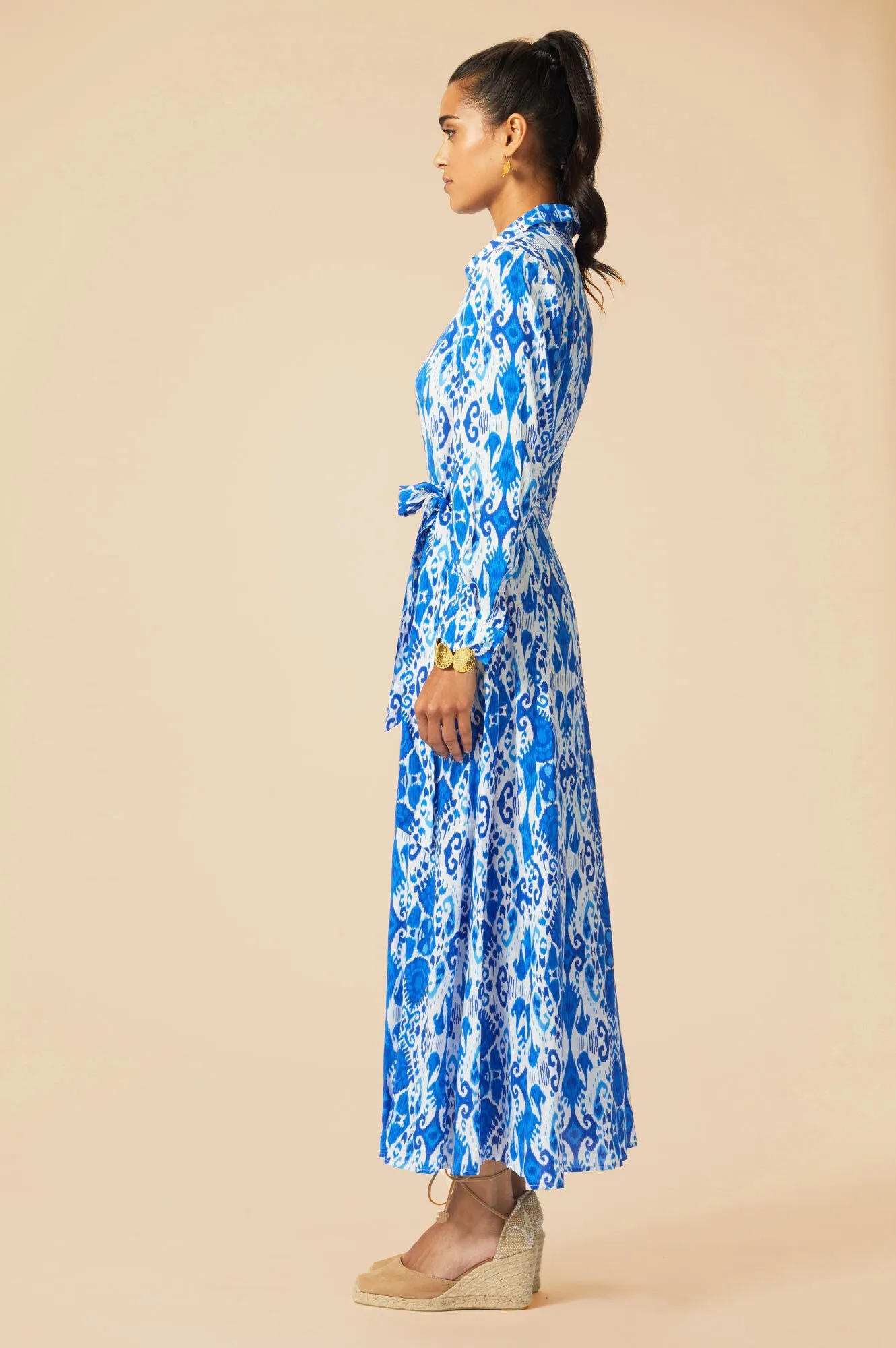 Eliza EcoVero™ Shirt Dress | Blue/White