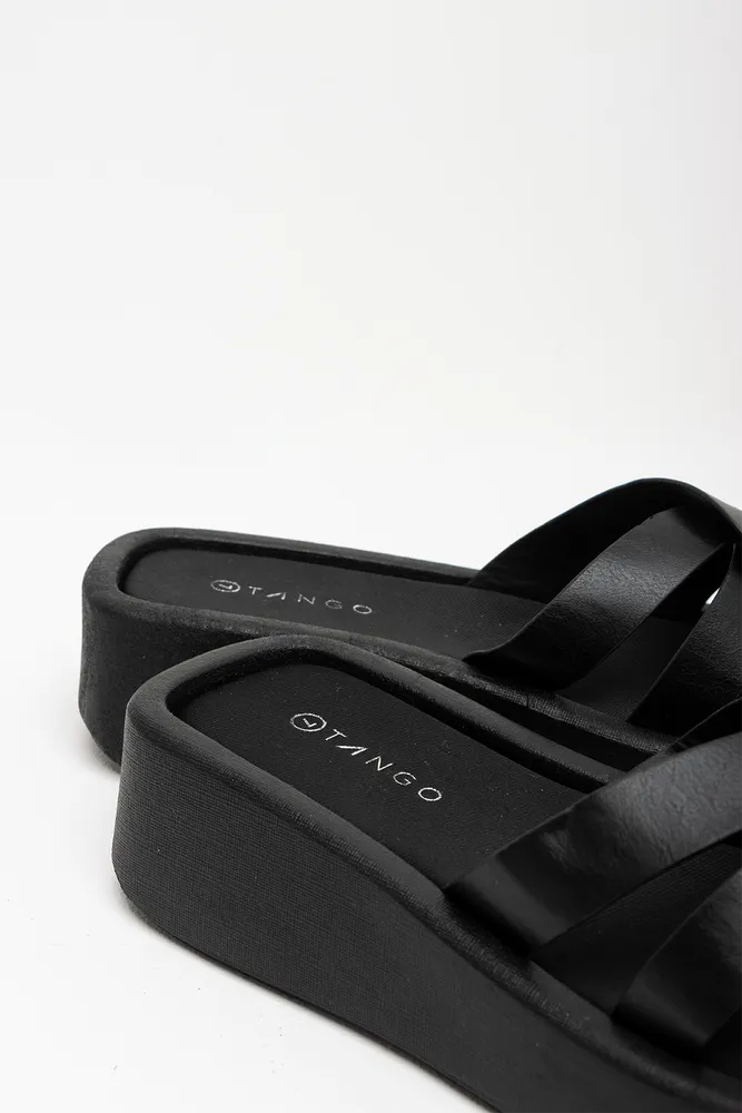 Flatform Sandal Black