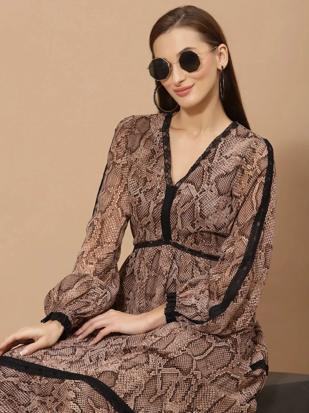 Flawless Trendy Women Animal Printed Dress | SARAH