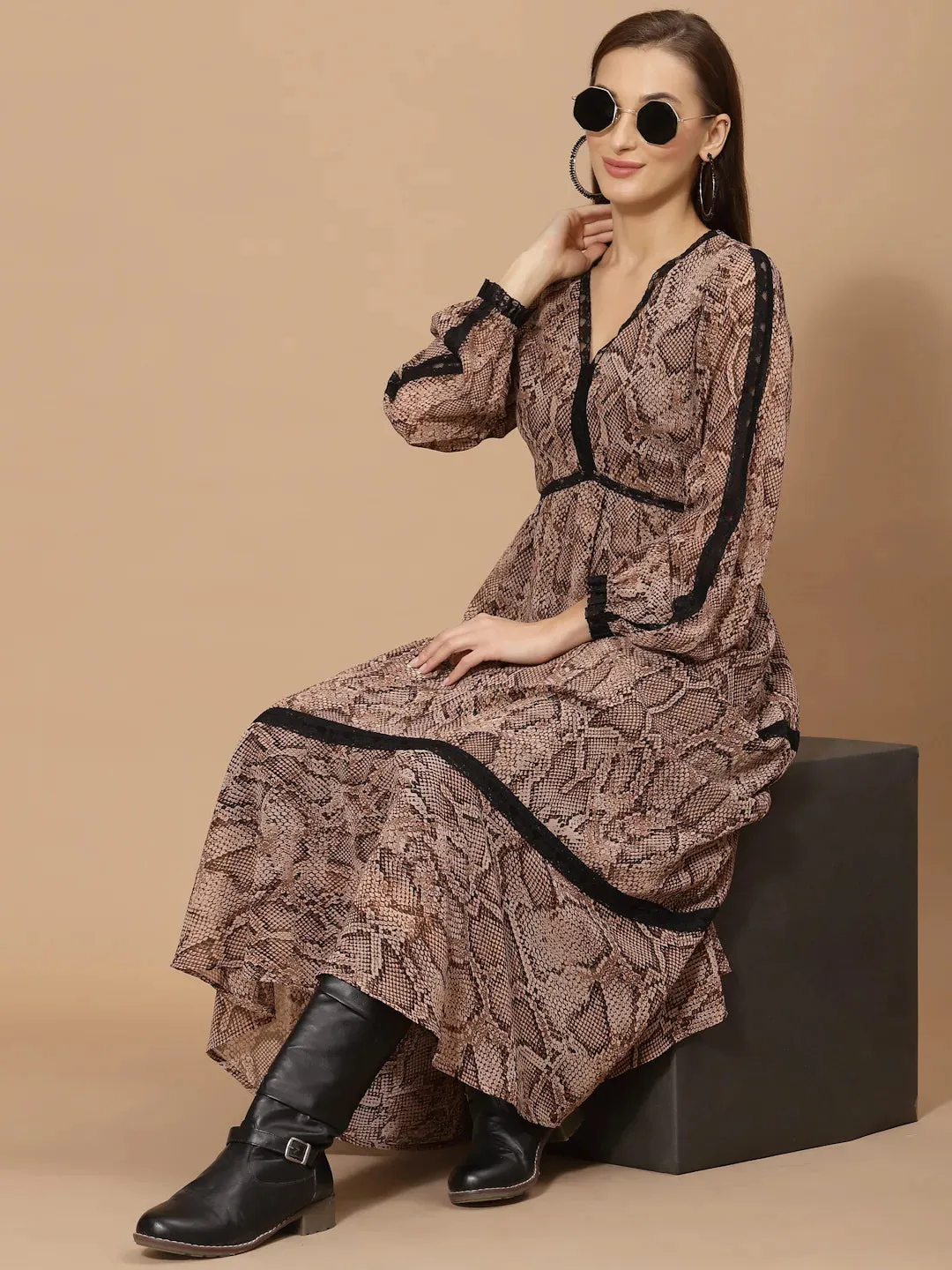 Flawless Trendy Women Animal Printed Dress | SARAH