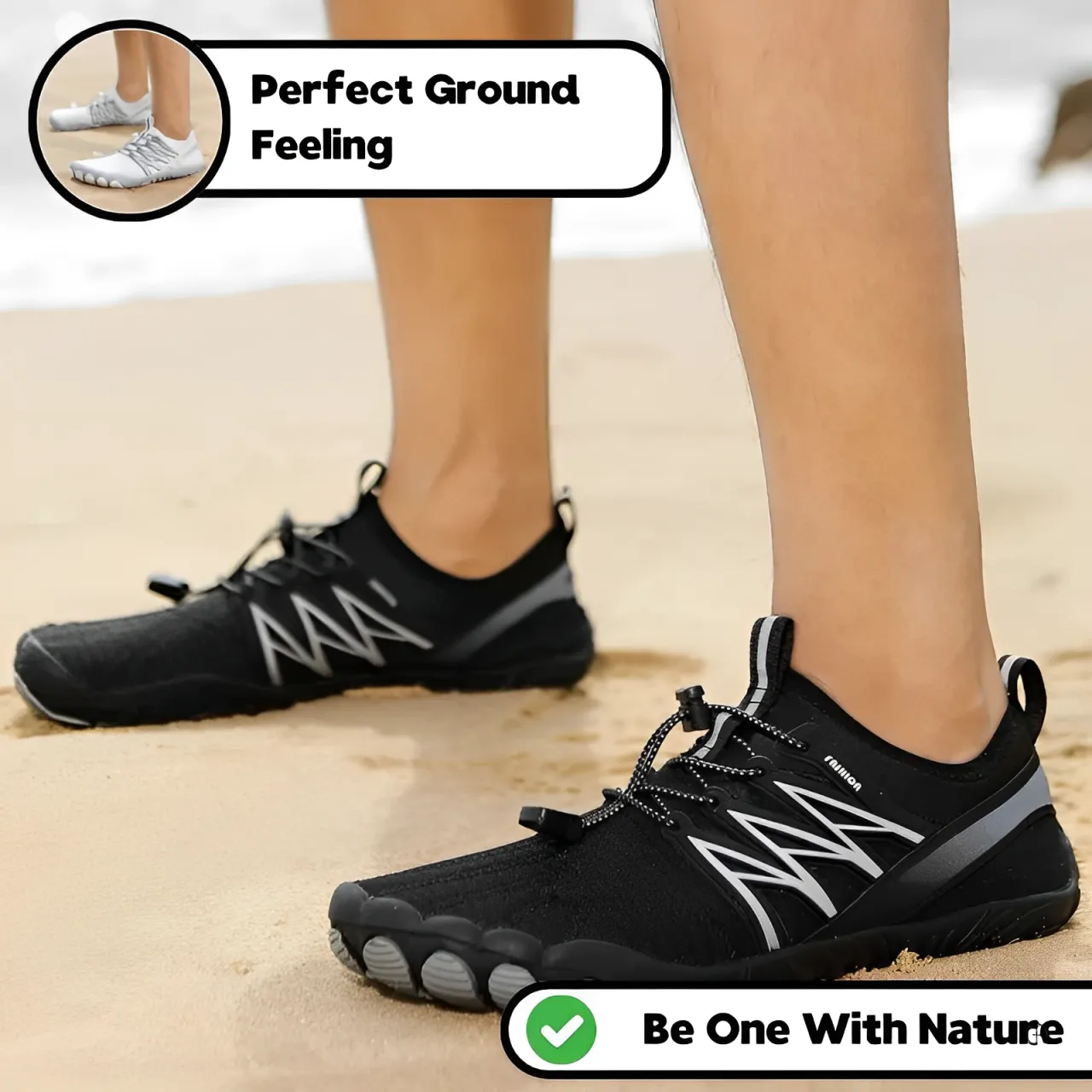GRW Ortho Barefoot Men Shoes | Non-slip Breathable Everyday Outdoor Shoes