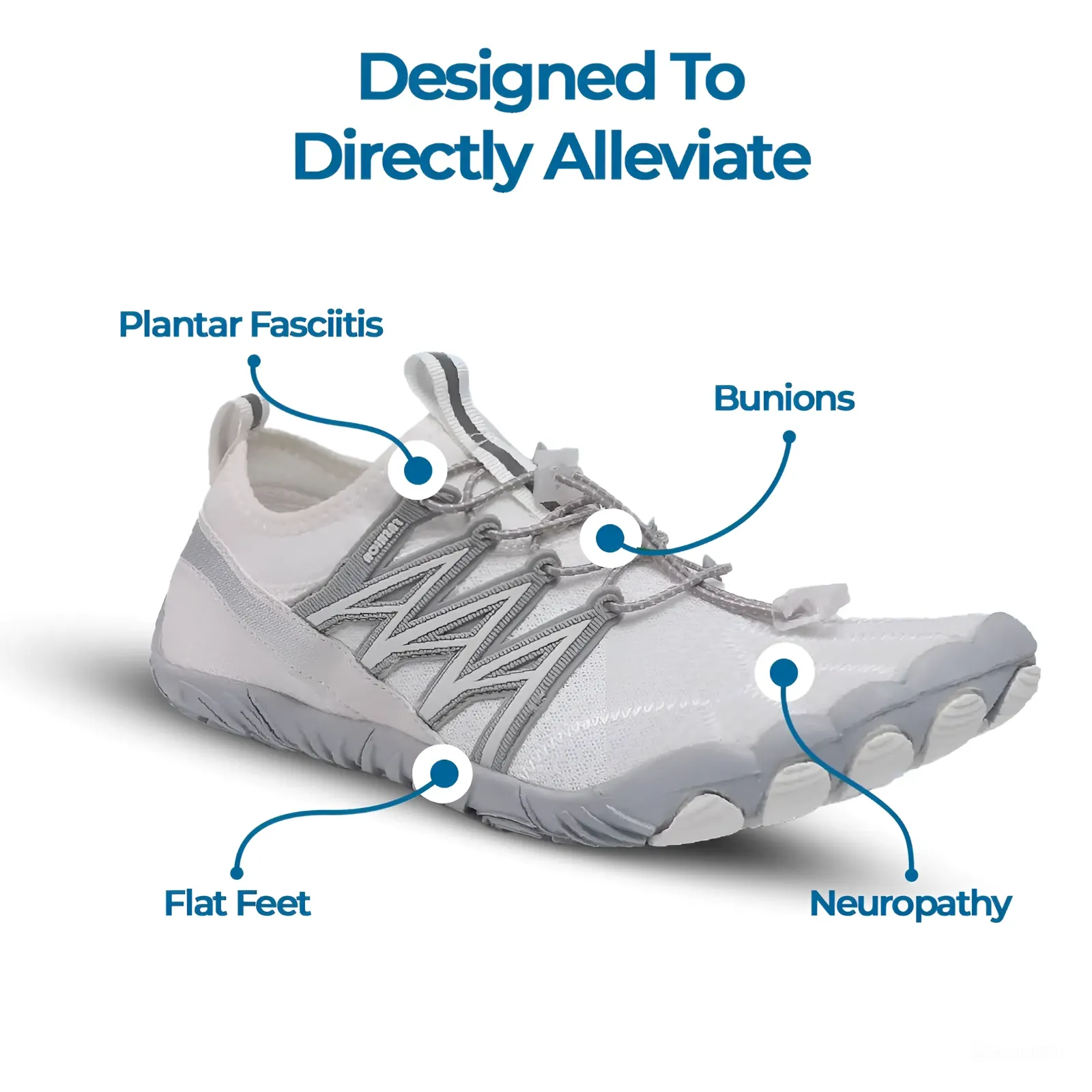 GRW Ortho Barefoot Men Shoes | Non-slip Breathable Everyday Outdoor Shoes