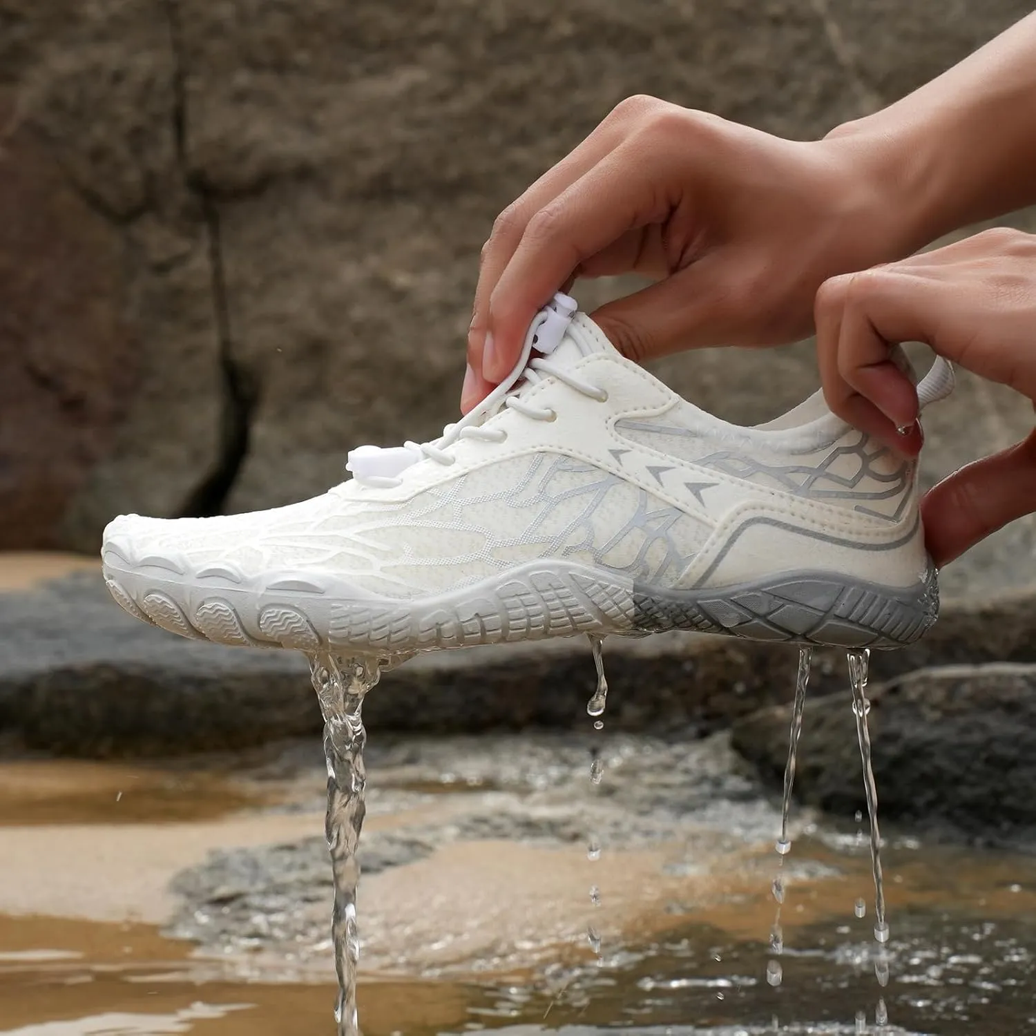 Hike Barefoot Shoes Women Men, Pro with Wide Toe Box Healthy Non Slip Unisex, Outdoor Hiking Footwear, Breathable Water Beach Pool Aqua Swim Surf Walking Shoes, Diabetic Sneakers for Yoga Walk