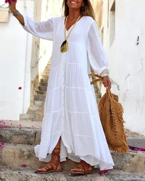 Ivyshape | Boho Linen Dress