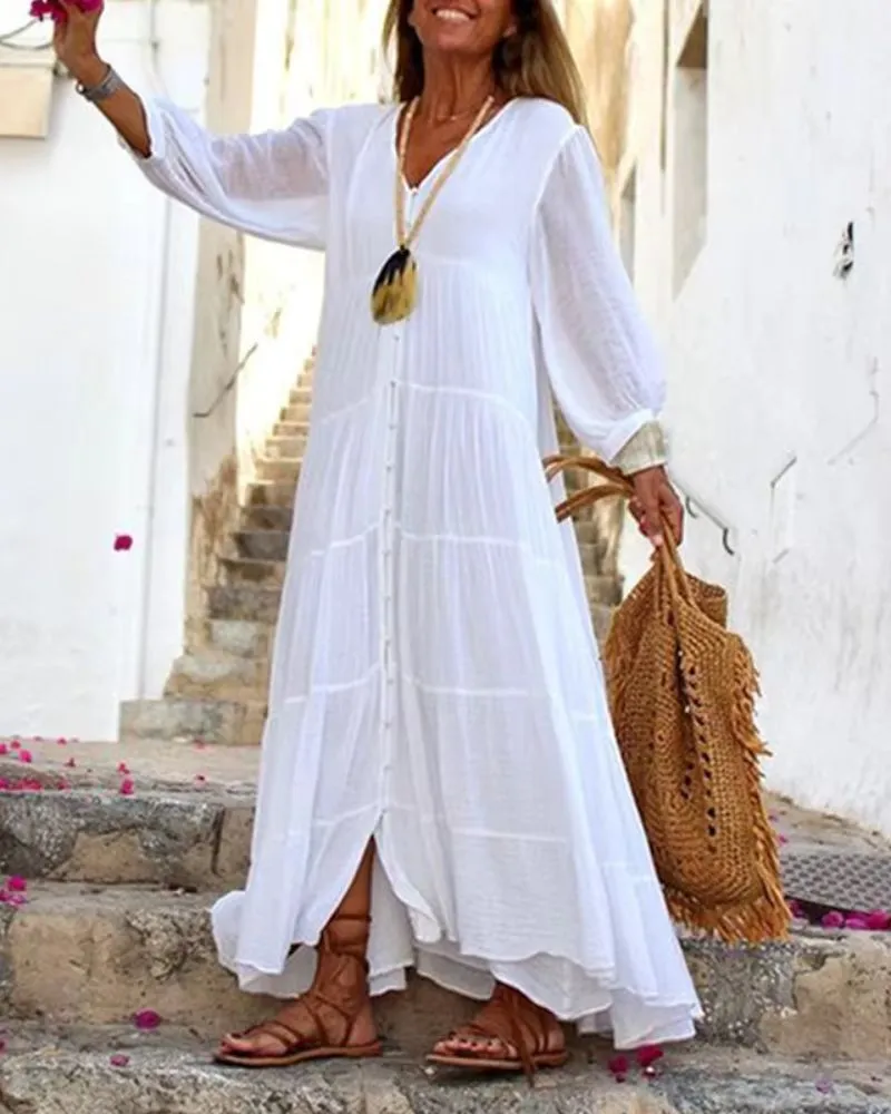 Ivyshape | Boho Linen Dress
