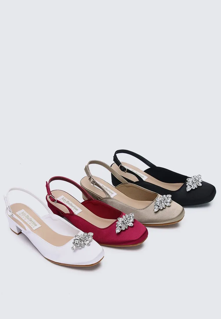 Maeve Comfy Heels In Ivory