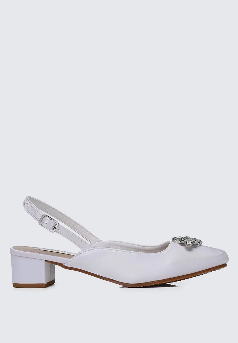 Maeve Comfy Heels In Ivory