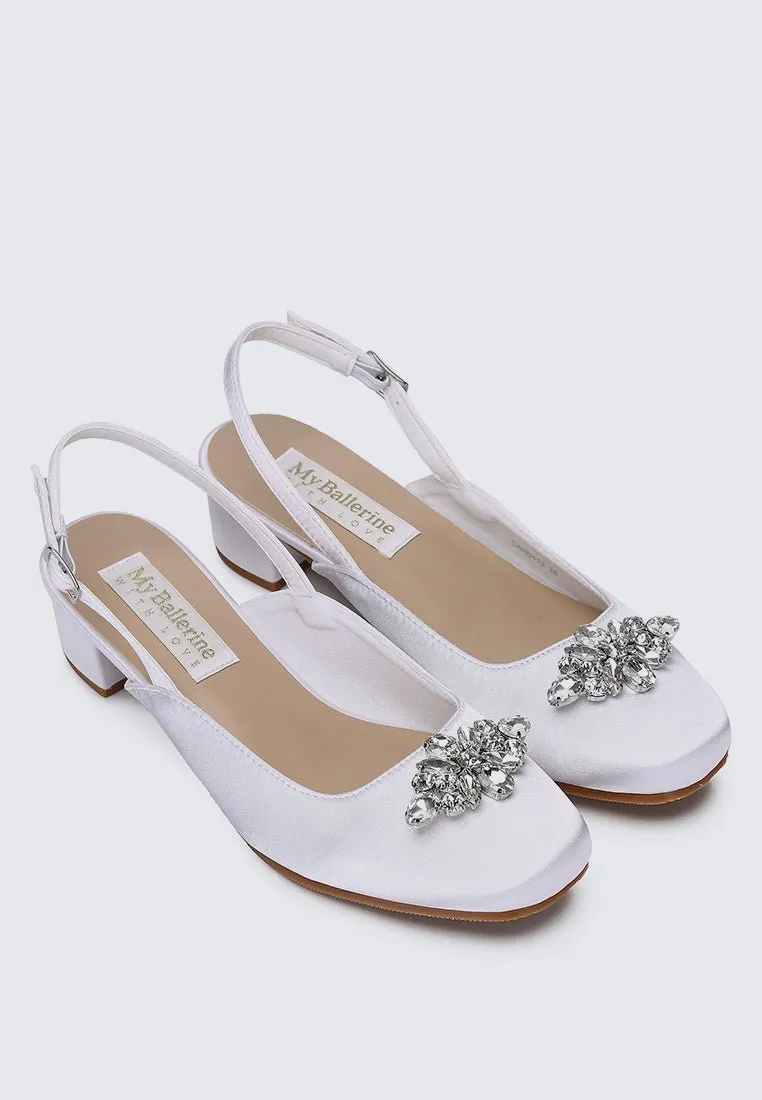 Maeve Comfy Heels In Ivory