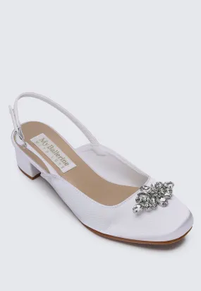 Maeve Comfy Heels In Ivory