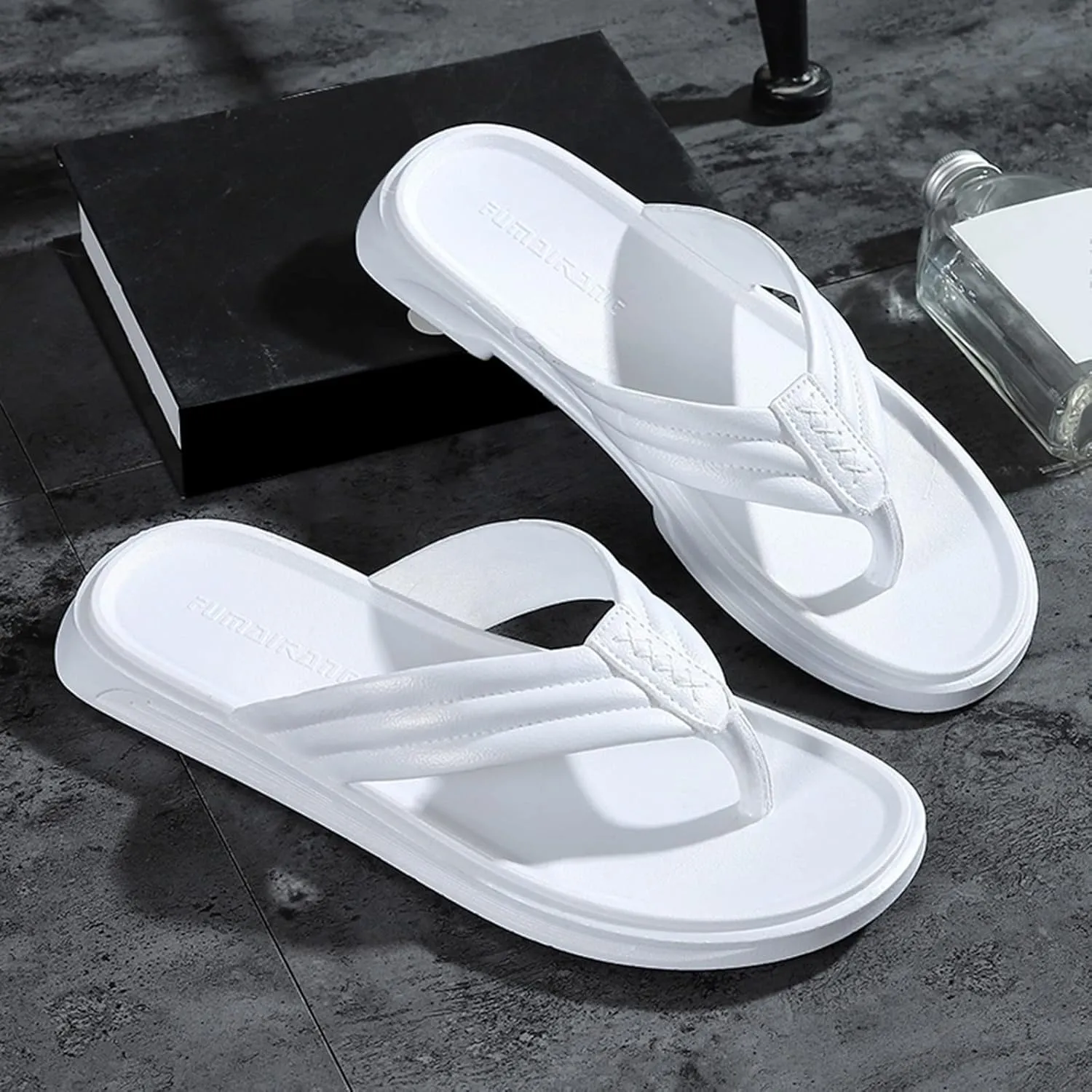 Men Shoes Fashion Beach Flip Flops Flat Toe Sandwich Beach Flip Flops for Men Mens Shower Size 8