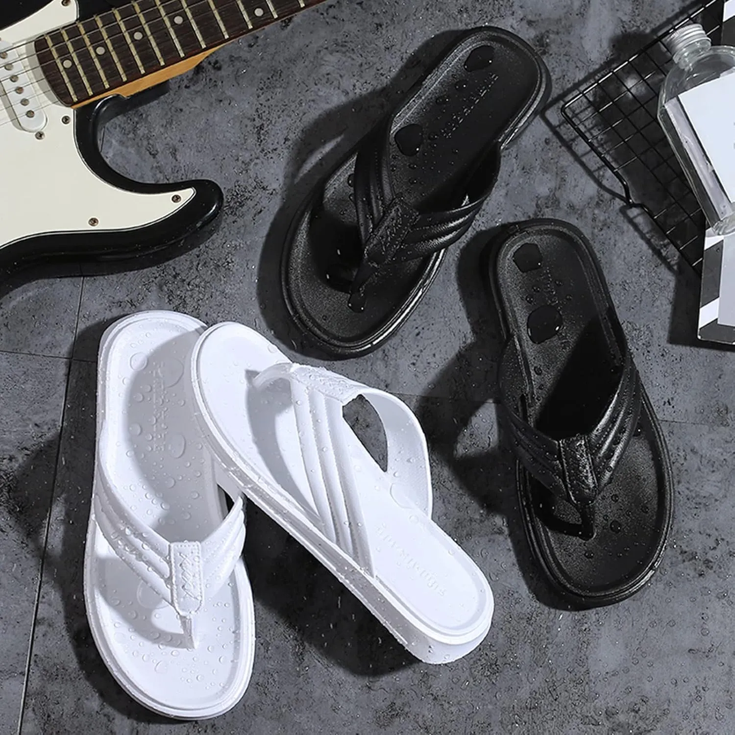 Men Shoes Fashion Beach Flip Flops Flat Toe Sandwich Beach Flip Flops for Men Mens Shower Size 8