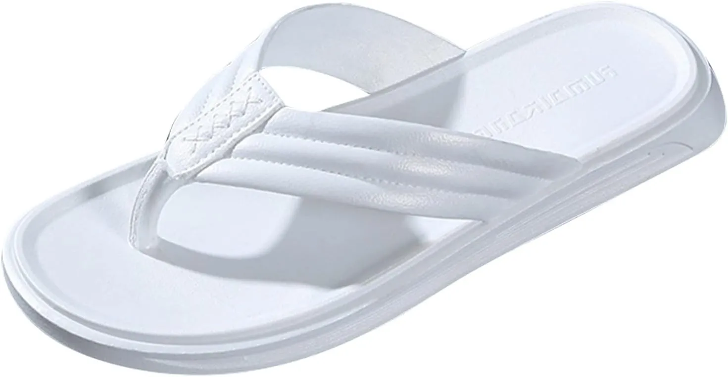 Men Shoes Fashion Beach Flip Flops Flat Toe Sandwich Beach Flip Flops for Men Mens Shower Size 8