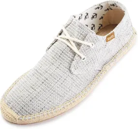 Men's Lace up Casual Canvas Slip on Flat Espadrille Shoes