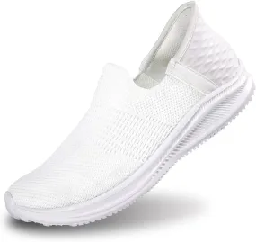 Men's Slip-on Loafers Comfortable Walking Shoes Breathable Knit Casual Sneakers Lightweight Breathable Mesh Shoes for Women