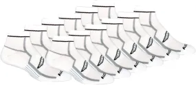 Saucony Men's RunDry Bolt Performance Quarter Socks, Available in L-XL (6, 12 Pairs)