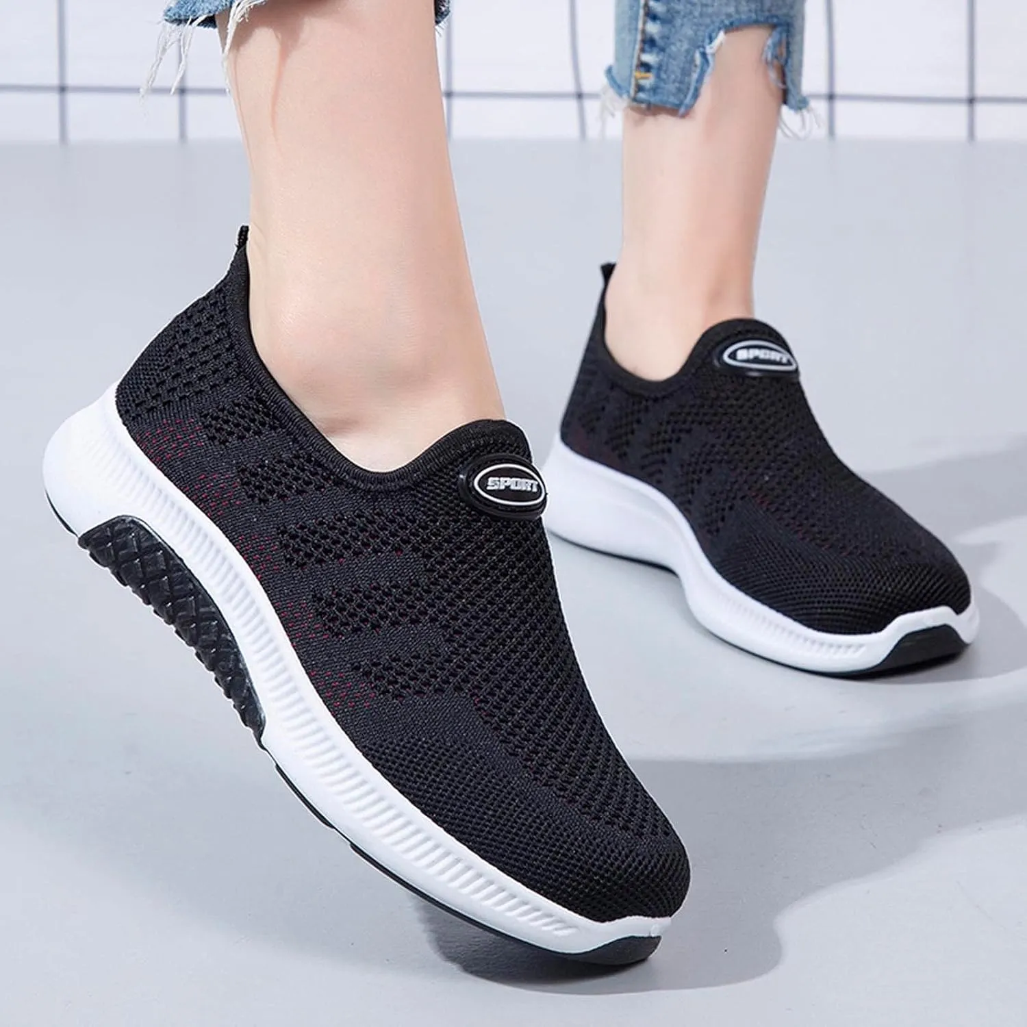 Shoes Breathable Lightweight Ladie's Mesh Fashion Running Comfortable Women's Barefoot Walking Shoes Women