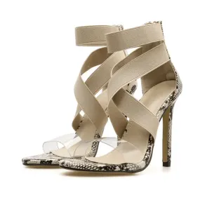 Snakeskin High Heels: Premium Suede, 11.5 cm Heel, Waterproof