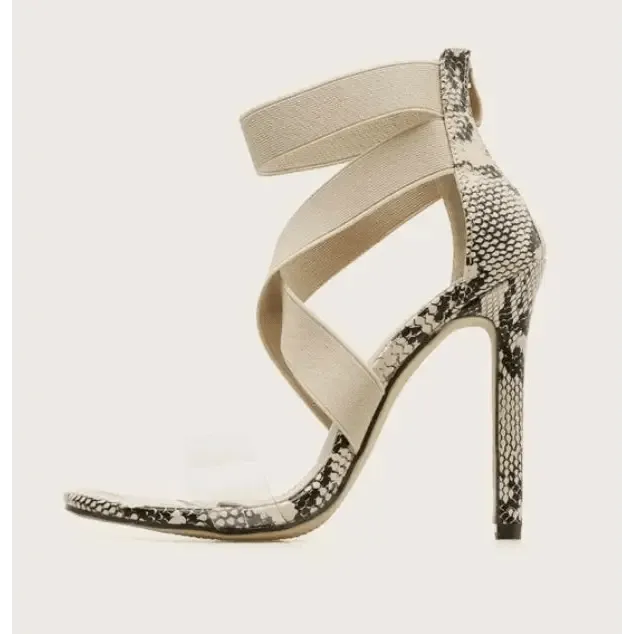 Snakeskin High Heels: Premium Suede, 11.5 cm Heel, Waterproof