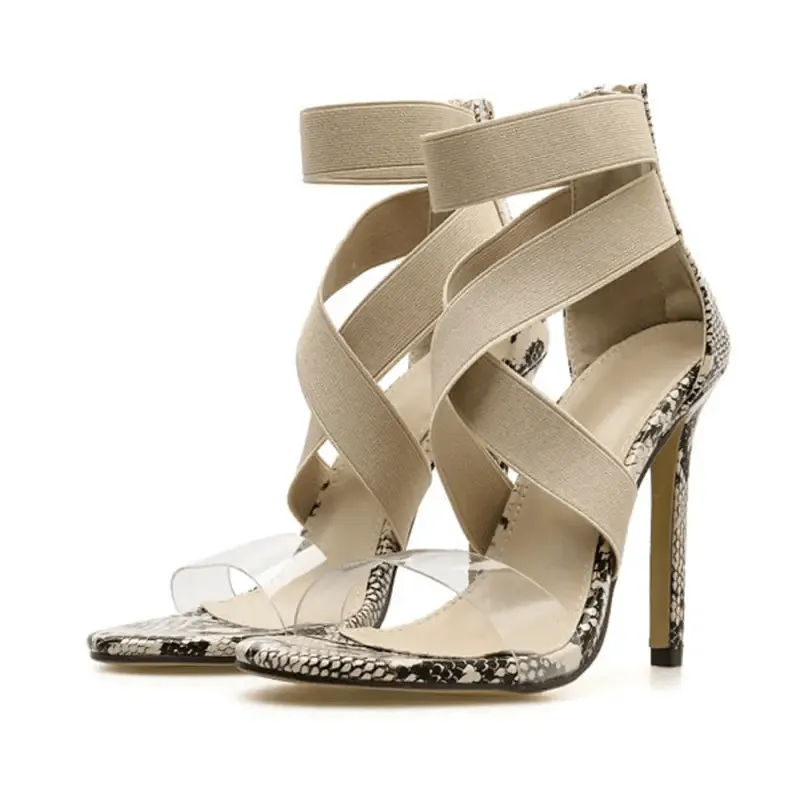 Snakeskin High Heels: Premium Suede, 11.5 cm Heel, Waterproof