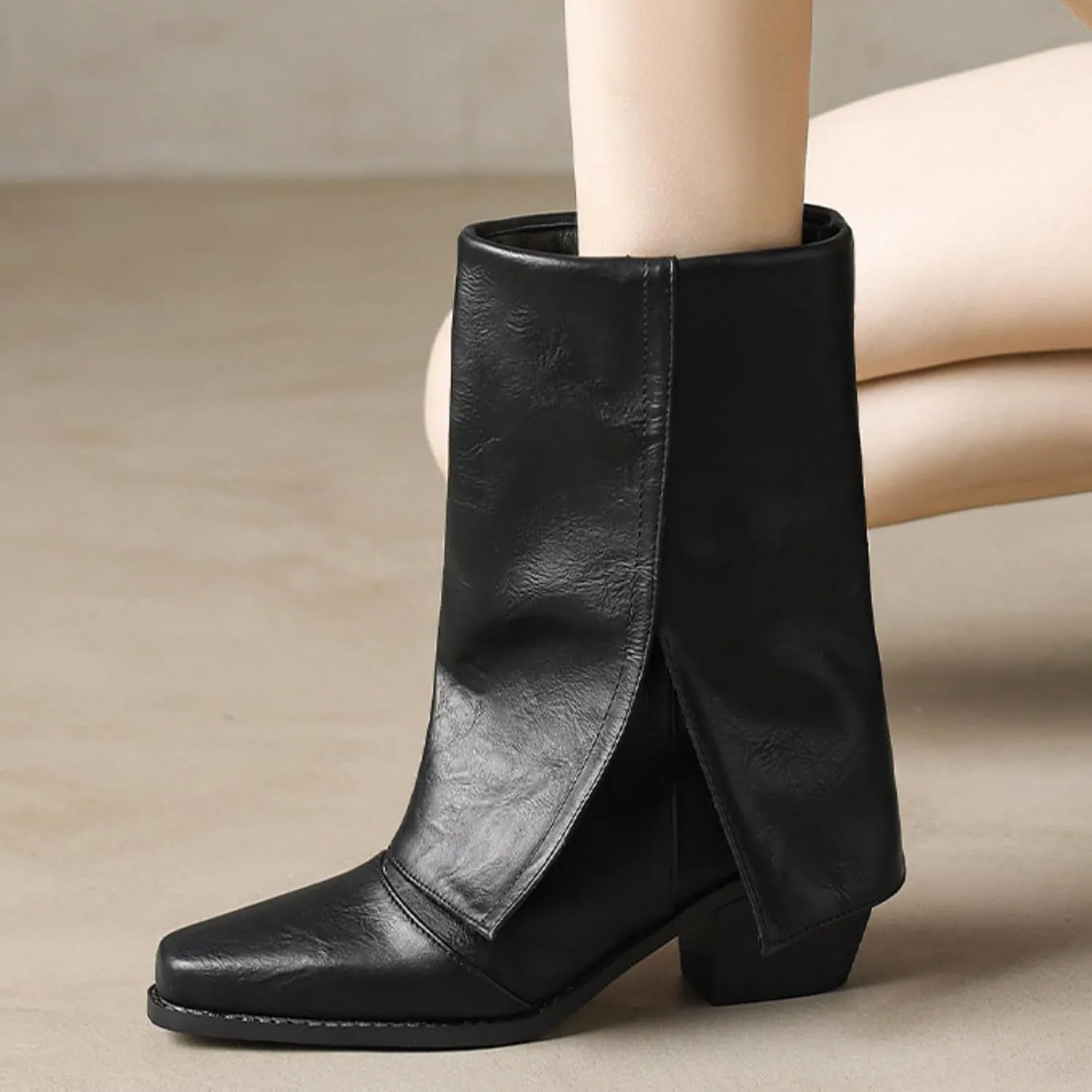 Womens Combat Boots Black Chunky Block Heel Bootie Round Toe Lace up Ankle Boots Pointed Toe Low Heel Combat Boots