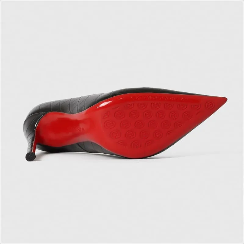 Women's Red Sole Patent Leather High Heel Shoes for Elevated Style
