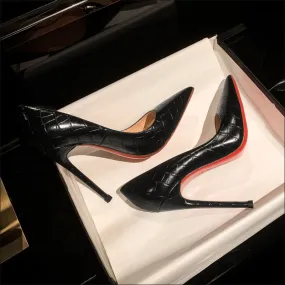 Women's Red Sole Patent Leather High Heel Shoes for Elevated Style
