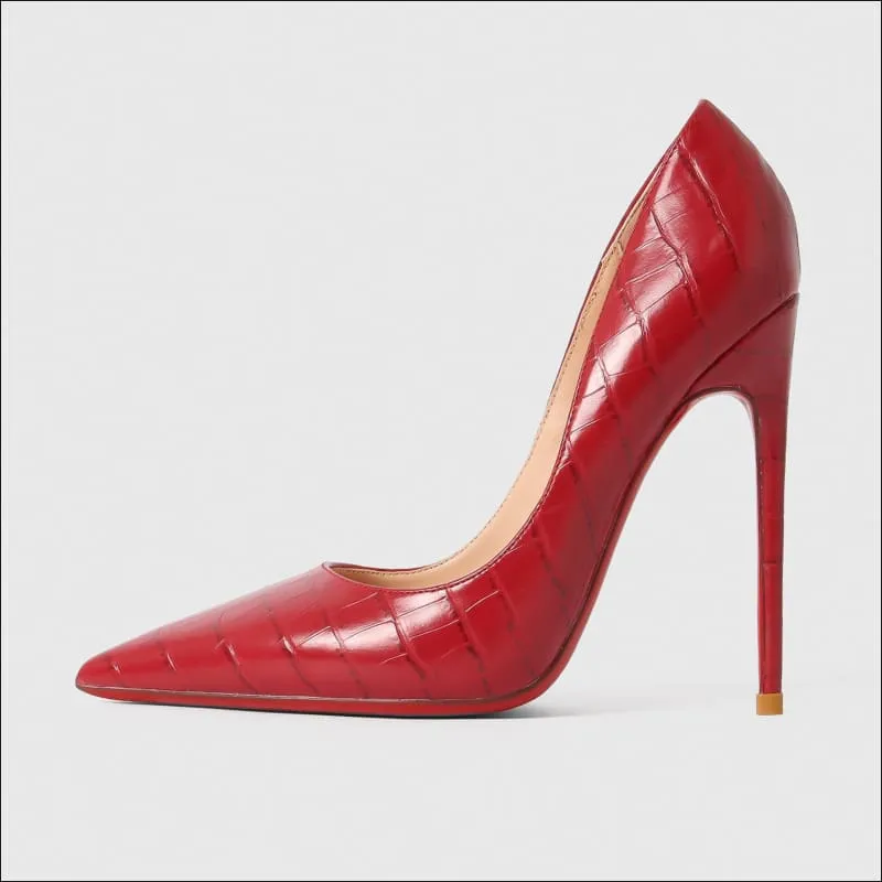Women's Red Sole Patent Leather High Heel Shoes for Elevated Style