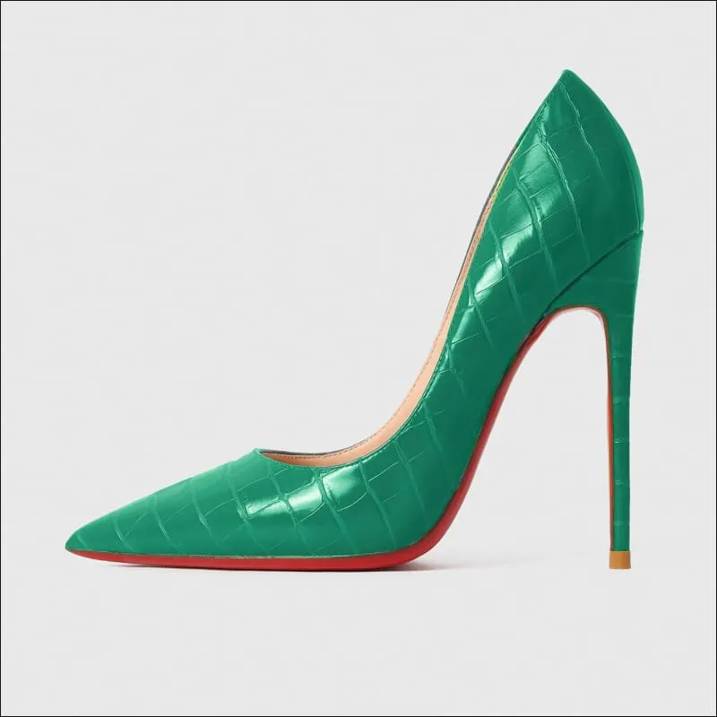 Women's Red Sole Patent Leather High Heel Shoes for Elevated Style