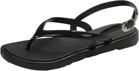 Women's Sandals New Versatile Flat Soled Comfortable Casual Beach Flip Flops Summer Sandals Women Strap Wedges