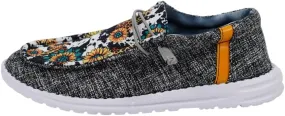 Women's Sunflower Lace-Up Loafers with Orthopedic Support Comfortable Ultralight Canvas Boat Shoes