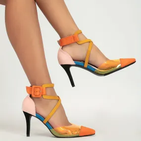 Women's Trendy Colorblock Stiletto Heels
