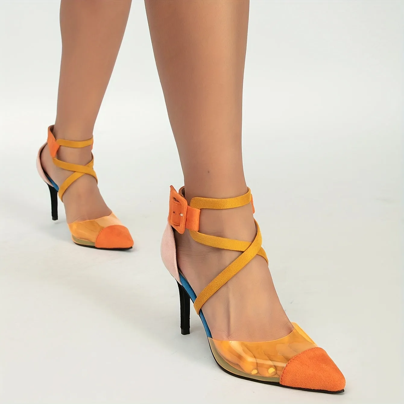 Women's Trendy Colorblock Stiletto Heels